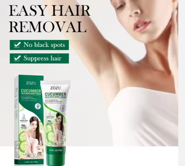 100g Cucumber Herbal Hair Removal Cream Non-Irritating and Refreshing for Body F