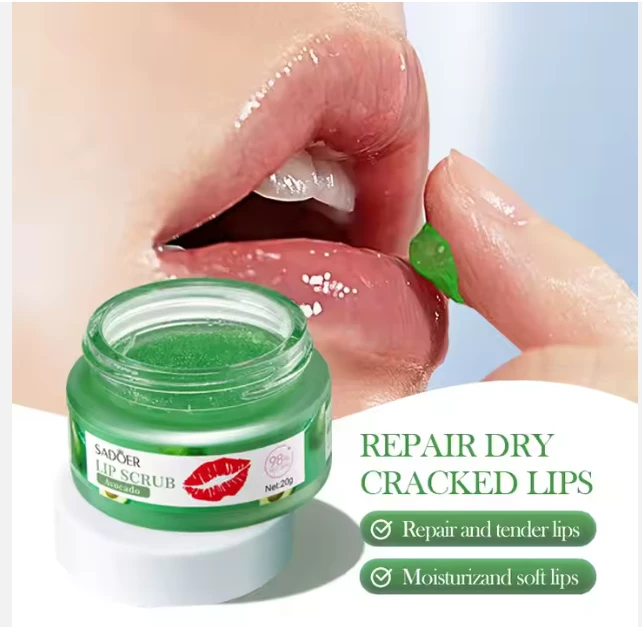 Natural Organic Fruit Lip Scrub for Lips Moisturizing Emollient